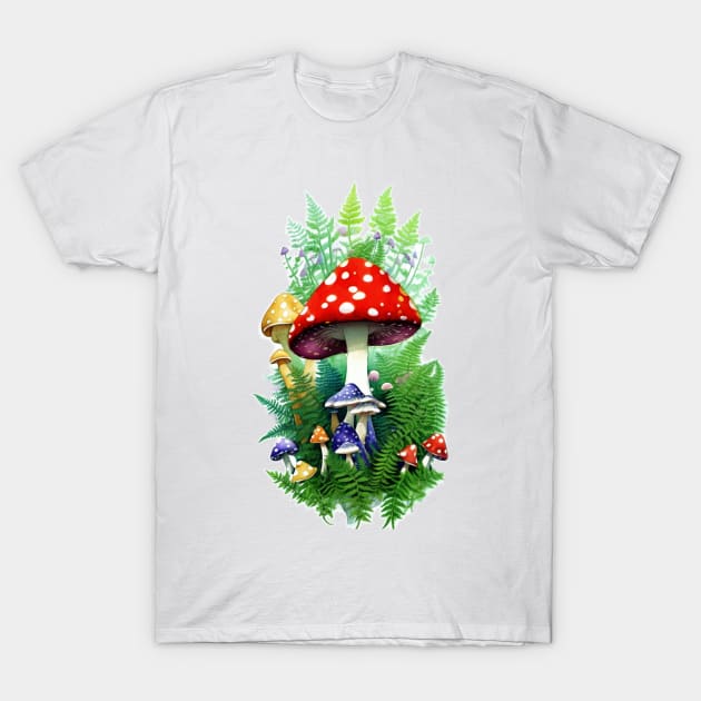 Enchanted toadstool magic mushrooms T-Shirt by RitaFari